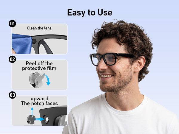 Pegatinas LED opacas para gafas de IA (paquete de 12)