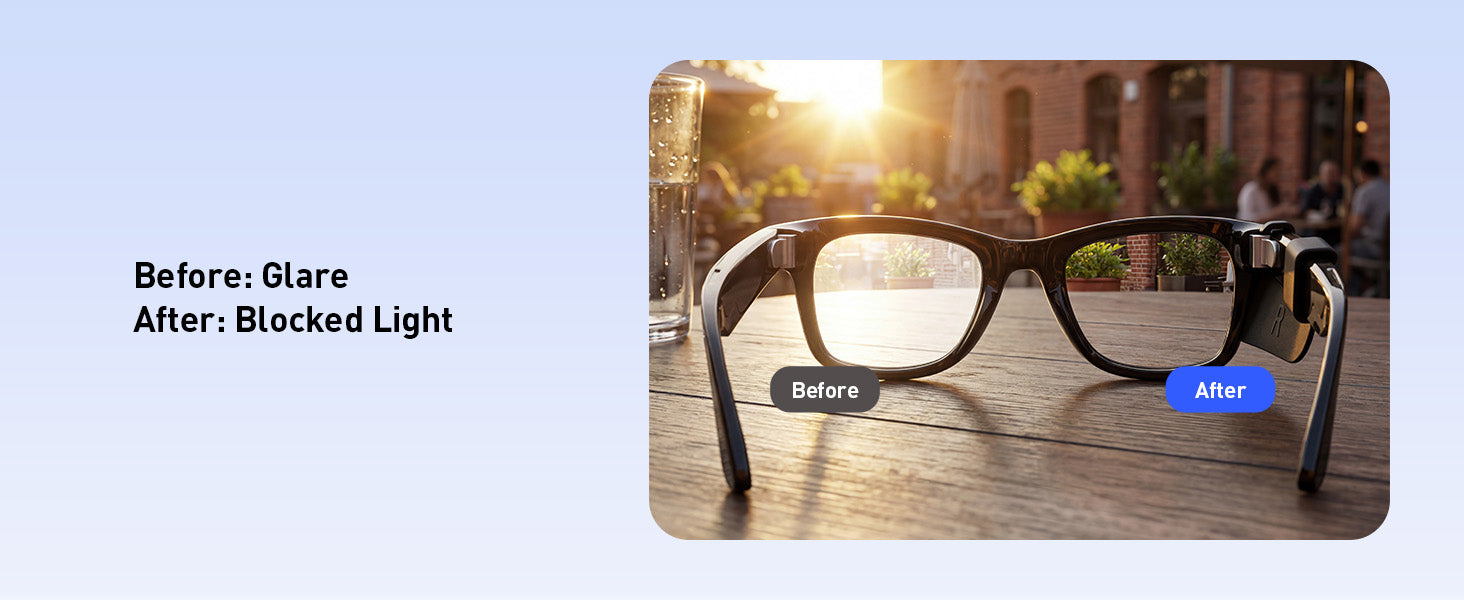 Anti-Glare Side Light Shields For Meta Glasses (3D Printed)