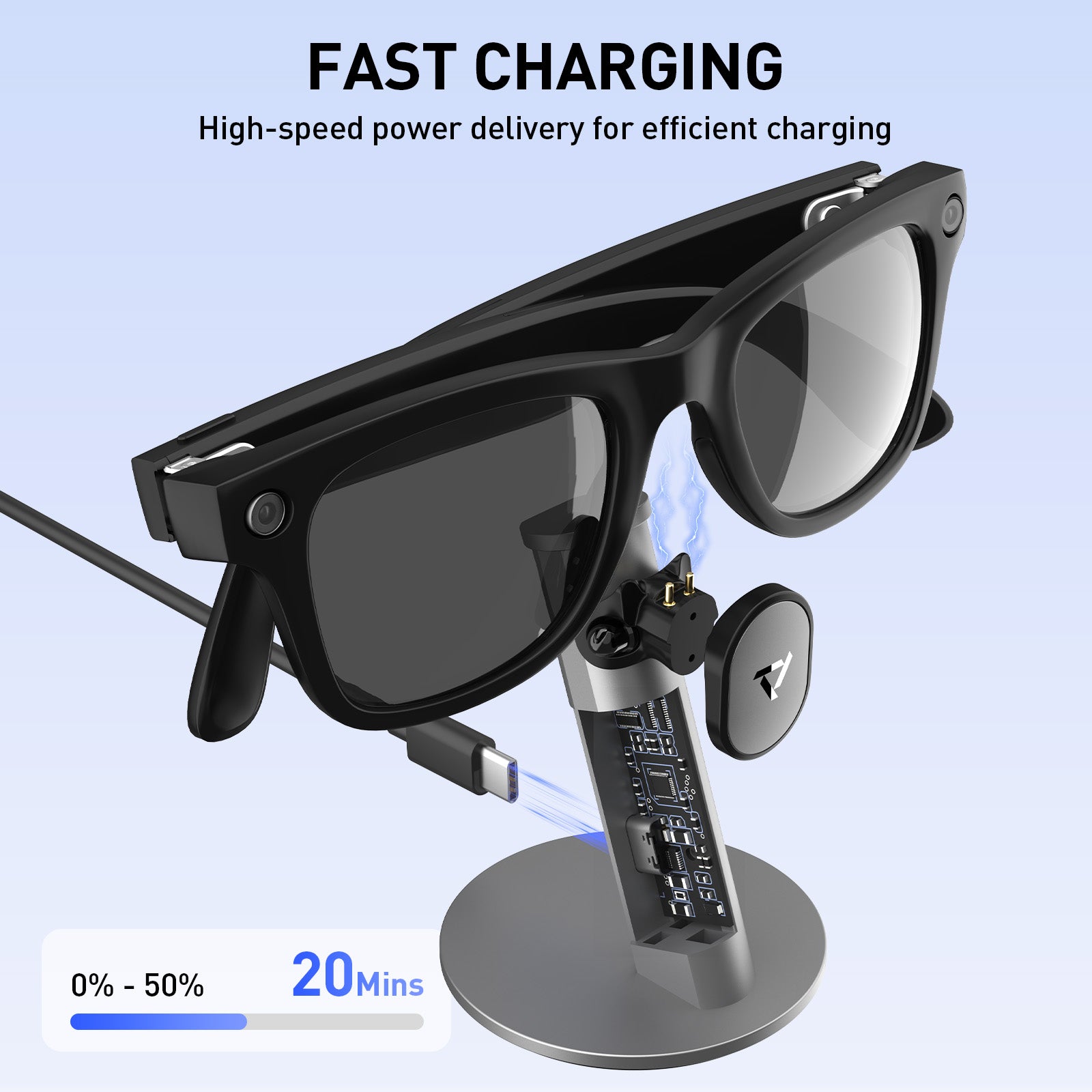 Carina S1 Charging Stand for Ray-Ban Meta Smart Glasses