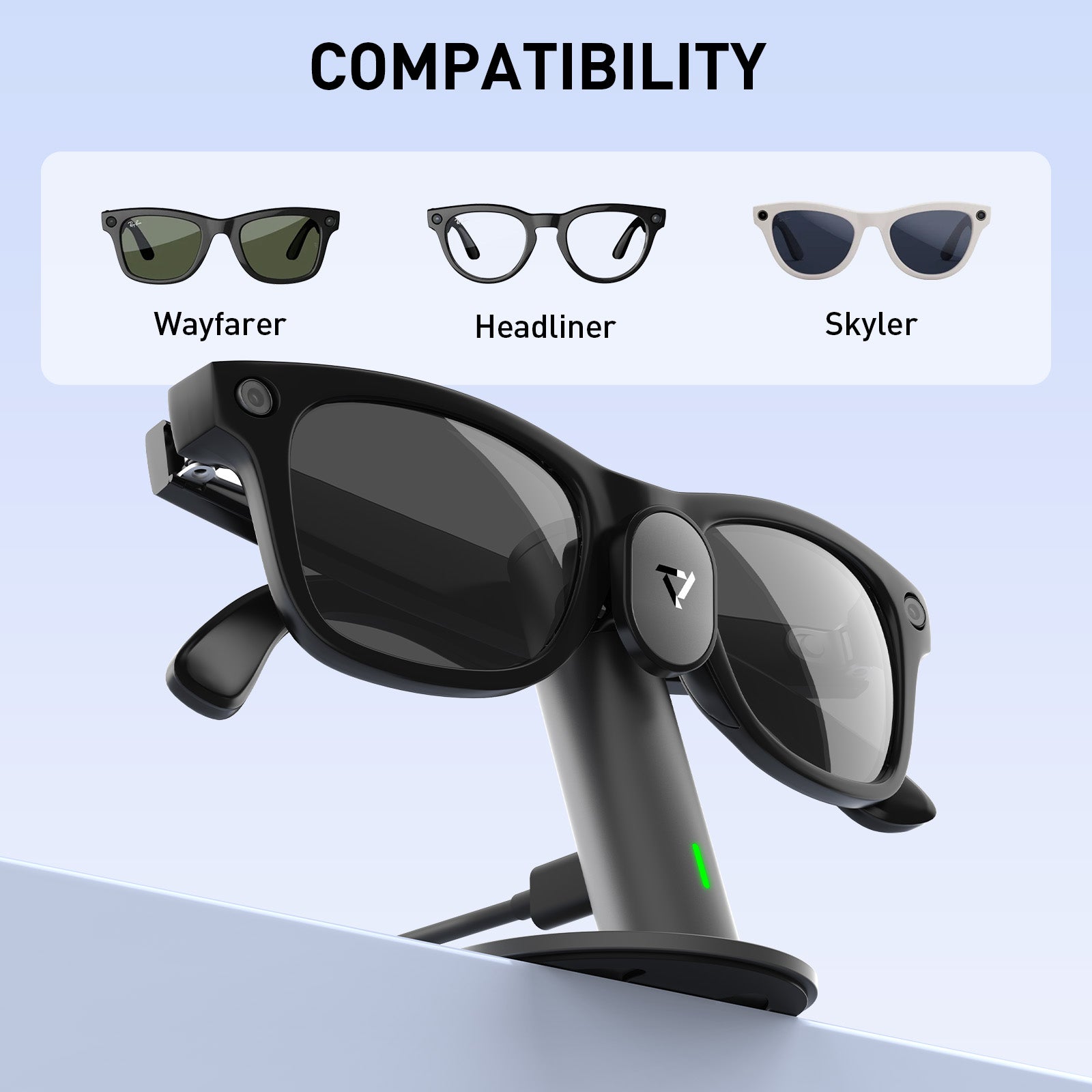 Carina S1 Charging Stand for Ray-Ban Meta Smart Glasses