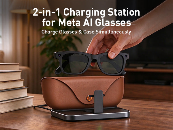 Base de carga portátil para Ray-Ban Meta (con batería)