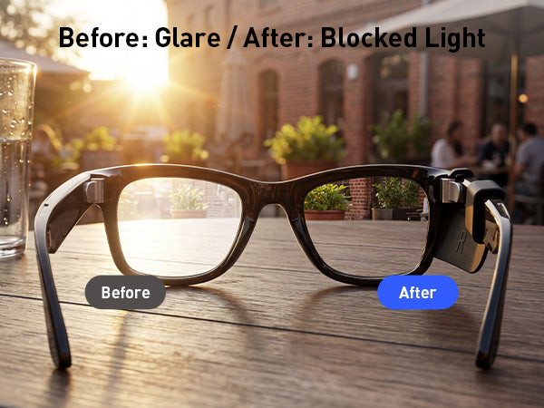 Anti-Glare Side Light Shields For Meta Glasses （3D Printed)