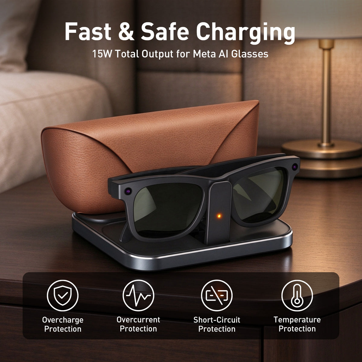 Base de carga portátil para Ray-Ban Meta (con batería)