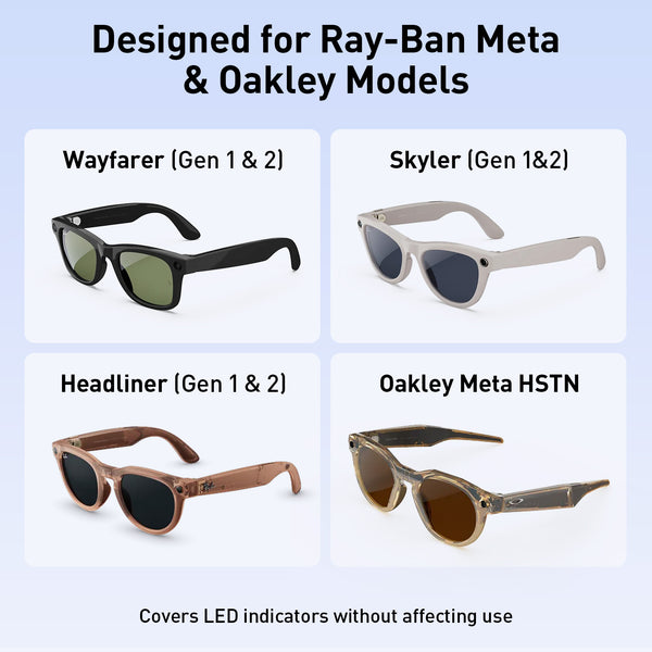 Pegatinas LED opacas para gafas de IA (paquete de 12)