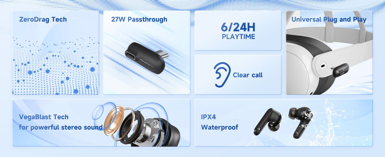 Vega T1 Low Latency Wireless Earbuds